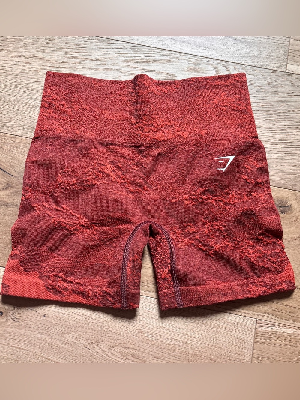 Gymshark Seamless High-Waist Bike Shorts - Deep Orange